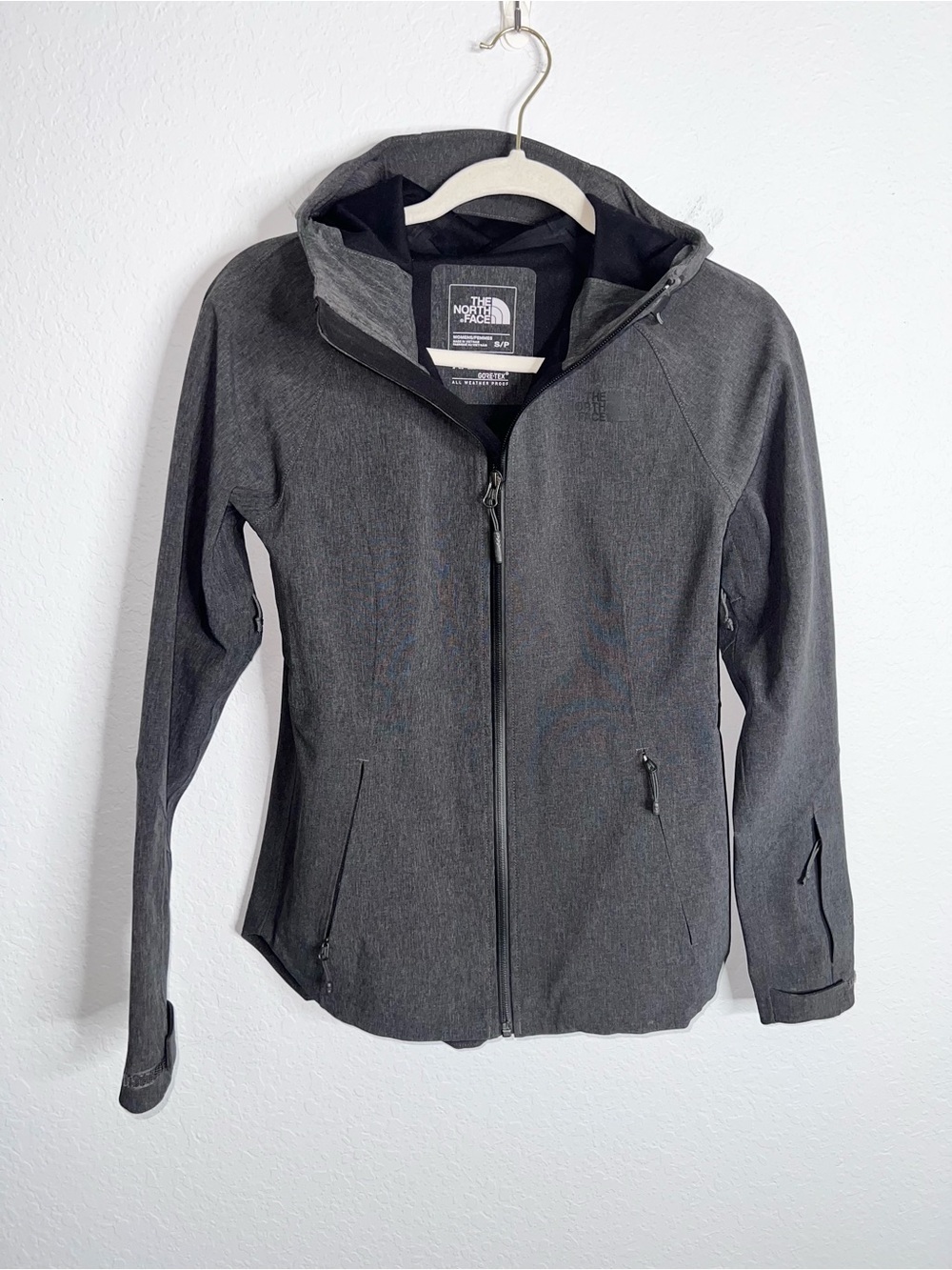 The North Face Apex Flex Gore Tex Jacket Womens Small Gray All Weather Proof C3